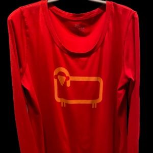 Woolrich Women’s XXL Red Long Sleeve Tee Shirt Scoop Neck